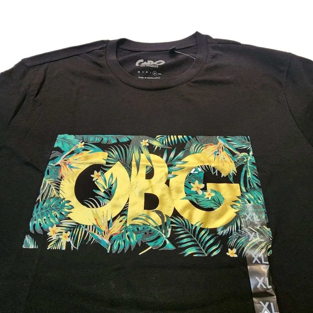 G by GUESS Los Angeles Men's Short Sleeve T-Shirt Size XL Danny Tee Black/Gold - Picture 2 of 7